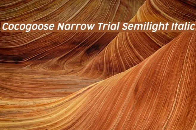 Cocogoose Narrow Trial Semilight Italic Example 2