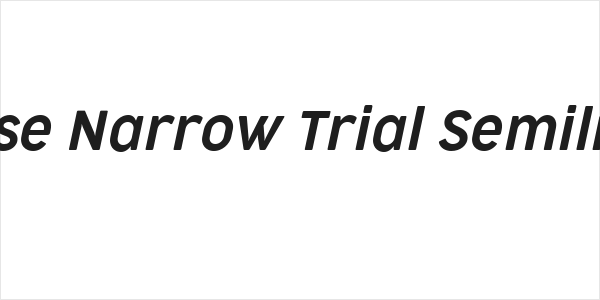 Cocogoose Narrow Trial Semilight Italic Logo