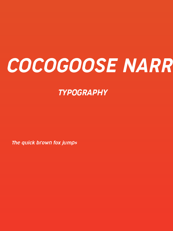 Cocogoose Narrow Trial Semilight Italic Poster