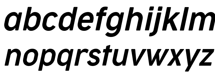 Cocogoose Narrow Trial Semilight Italic Font LOWERCASE