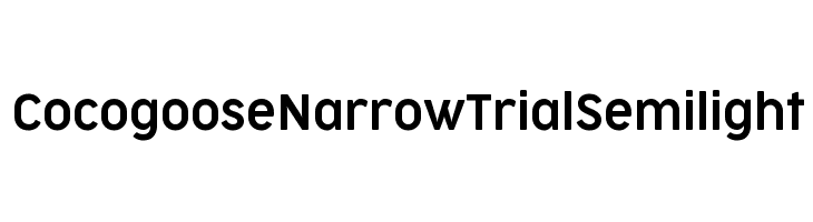 Cocogoose Narrow Trial Semilight  Frei Schriftart Herunterladen