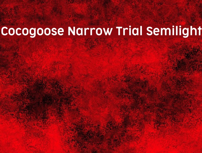 Cocogoose Narrow Trial Semilight Font examples