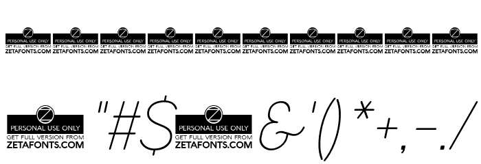 Cocogoose Narrow Trial Thin Italic Font OTHER CHARS