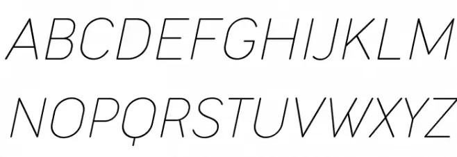 Cocogoose Narrow Trial Thin Italic Fonte MAIÚSCULAS