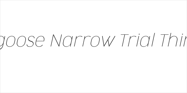 Cocogoose Narrow Trial Thin Italic Logo
