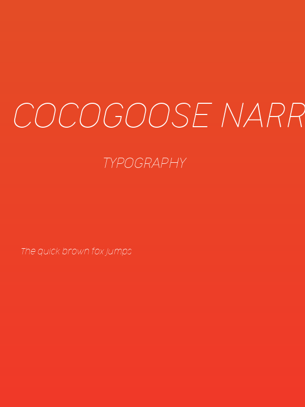 Cocogoose Narrow Trial Thin Italic Poster