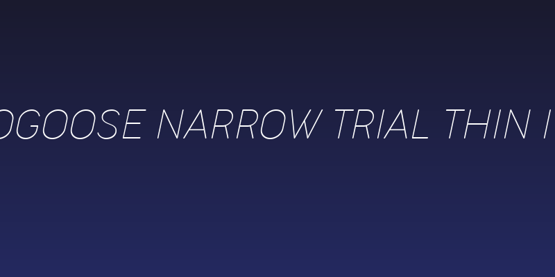 Cocogoose Narrow Trial Thin Italic Social Header