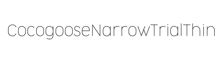 Cocogoose Narrow Trial Thin  Frei Schriftart Herunterladen