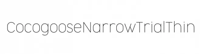 Cocogoose Narrow Trial Thin  baixar fontes gratis