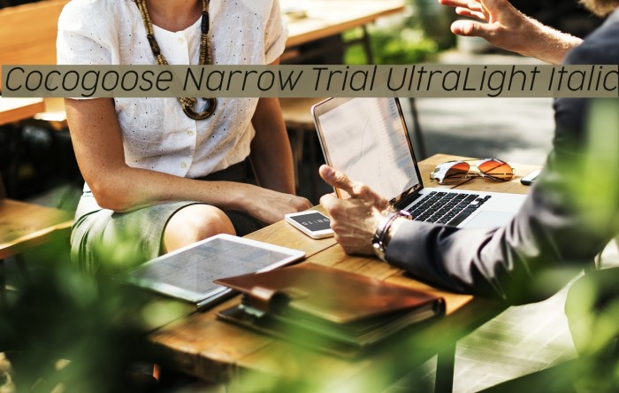 Cocogoose Narrow Trial UltraLight Italic Font examples