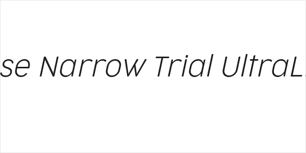 Cocogoose Narrow Trial UltraLight Italic Logo