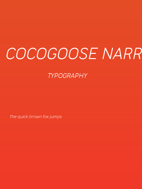 Cocogoose Narrow Trial UltraLight Italic Poster