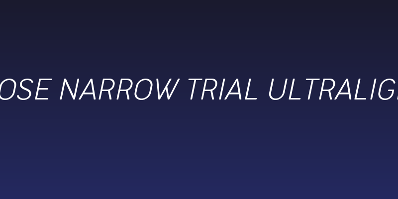 Cocogoose Narrow Trial UltraLight Italic Social Header
