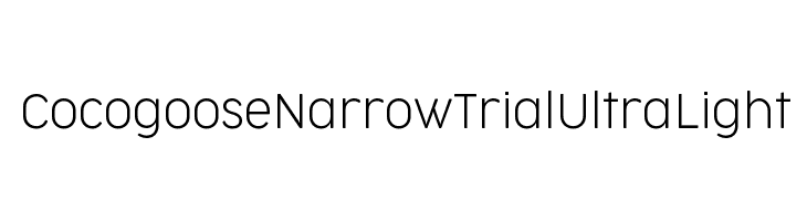 Cocogoose Narrow Trial UltraLight  les polices de caractères gratuit tlcharger
