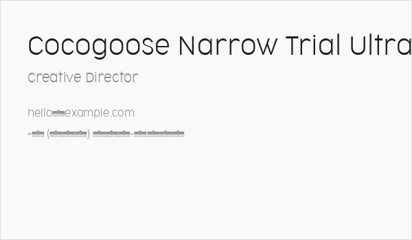 Cocogoose Narrow Trial UltraLight Business Card