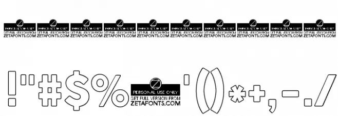 Cocogoose Pro Block Border Font OTHER CHARS