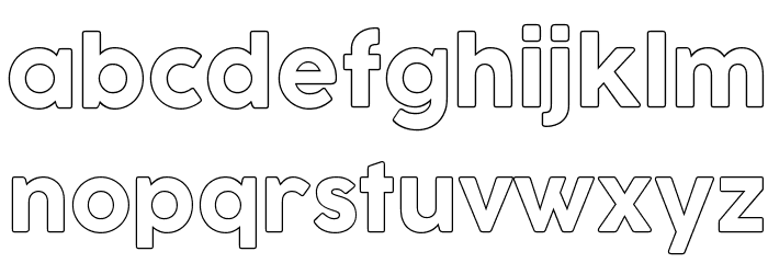 Cocogoose Pro Block Border Font LOWERCASE