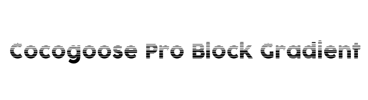Cocogoose Pro Block Gradient  font caratteri gratis