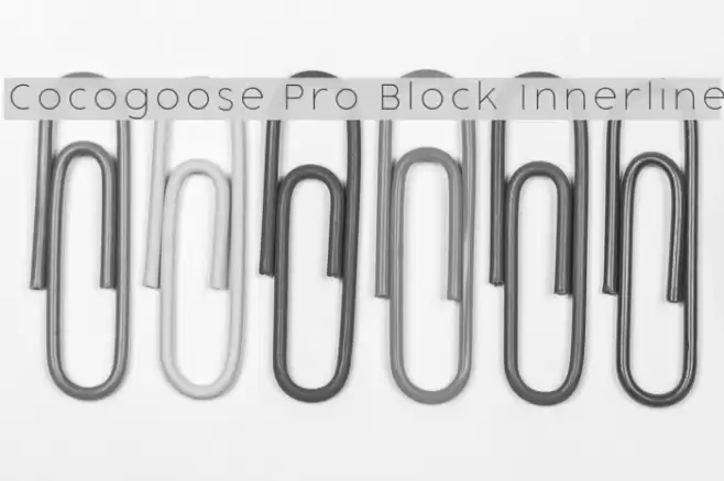 Cocogoose Pro Block Innerline Font examples