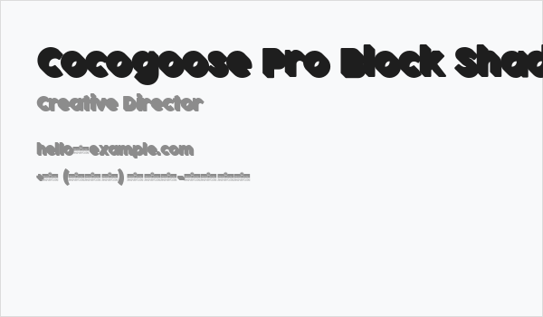 Cocogoose Pro Block Shadow Business Card