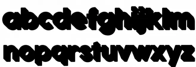 Cocogoose Pro Block Shadow Font LOWERCASE