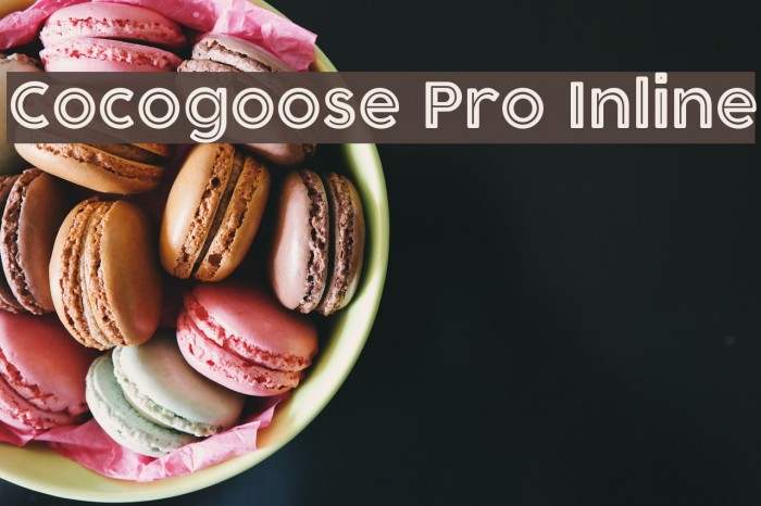Cocogoose Pro Inline Font examples
