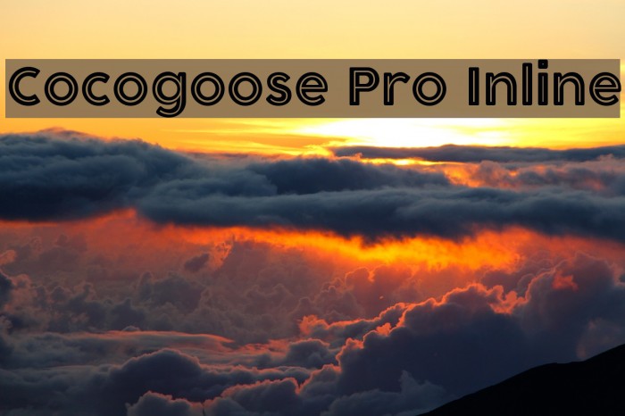 Cocogoose Pro Inline Font examples