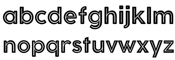 Cocogoose Pro Inline Font LOWERCASE