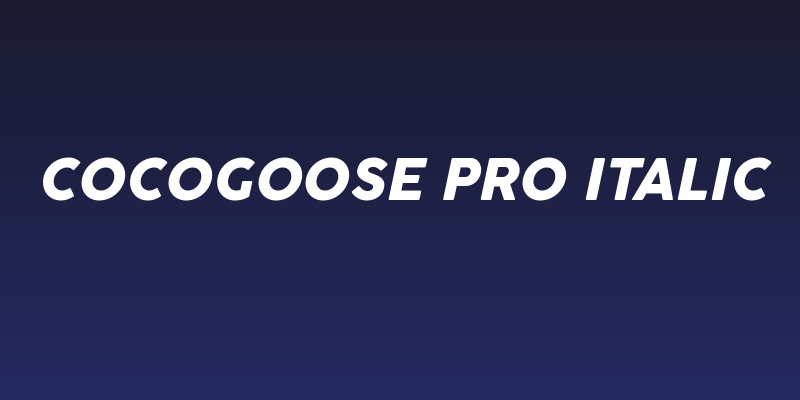 Cocogoose Pro Italic Social Header