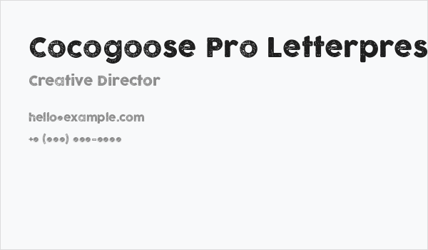 Cocogoose Pro Letterpress Business Card