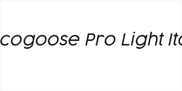 Cocogoose Pro Light Italic Logo