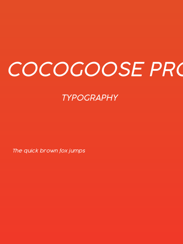 Cocogoose Pro Light Italic Poster