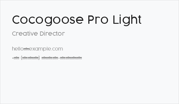 Cocogoose Pro Light Business Card