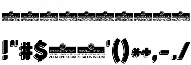 Cocogoose Pro Outlined Font OTHER CHARS