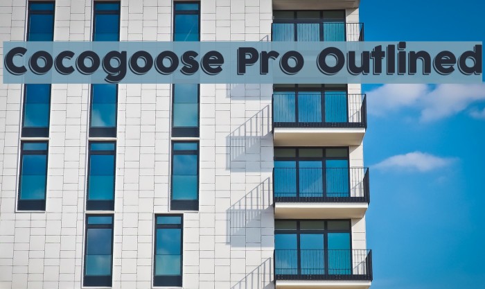 Cocogoose Pro Outlined Font examples