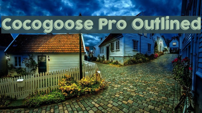 Cocogoose Pro Outlined Font examples