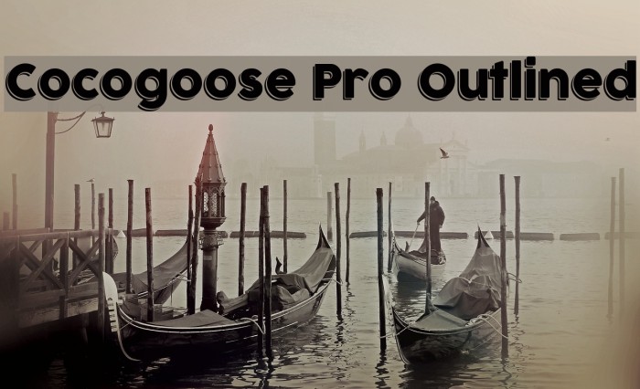 Cocogoose Pro Outlined Font examples
