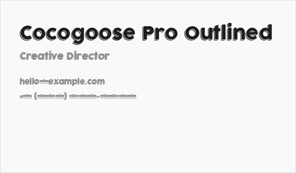 Cocogoose Pro Outlined Business Card