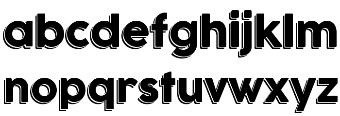Cocogoose Pro Outlined Font LOWERCASE