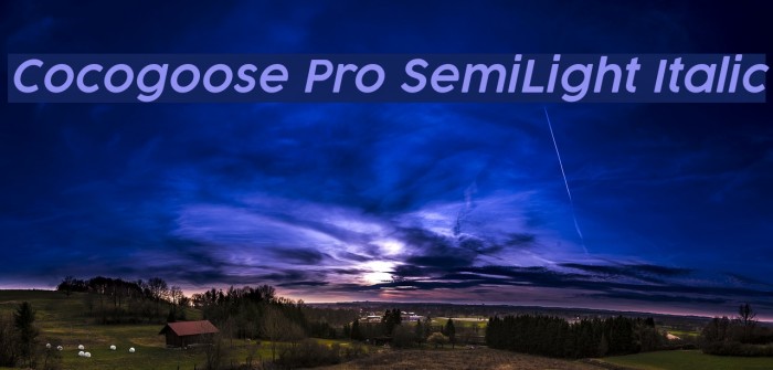 Cocogoose Pro SemiLight Italic Font examples