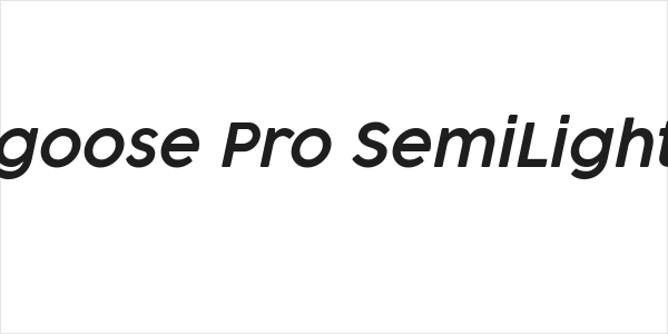 Cocogoose Pro SemiLight Italic Logo