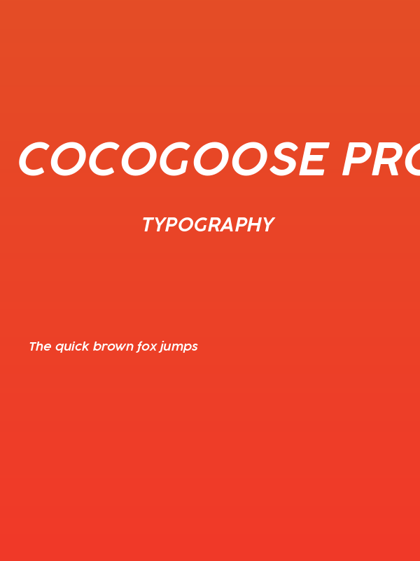 Cocogoose Pro SemiLight Italic Poster