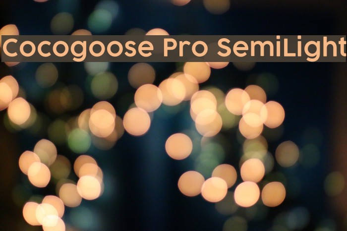 Cocogoose Pro SemiLight Font examples