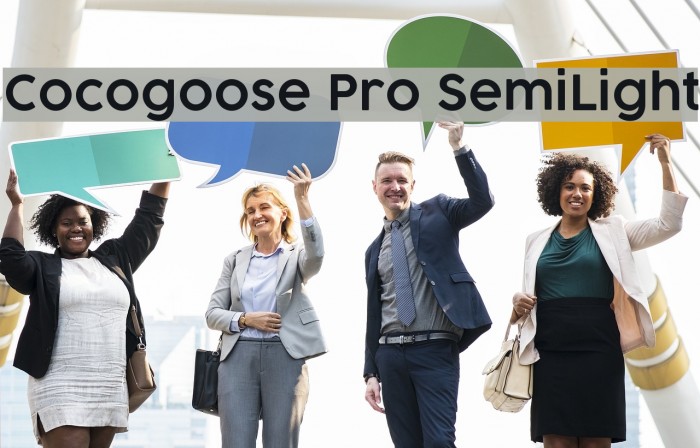 Cocogoose Pro SemiLight Font examples