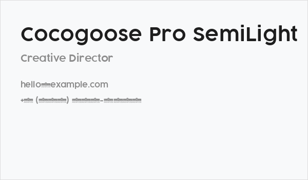Cocogoose Pro SemiLight Business Card