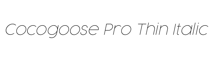 Cocogoose Pro Thin Italic  Frei Schriftart Herunterladen