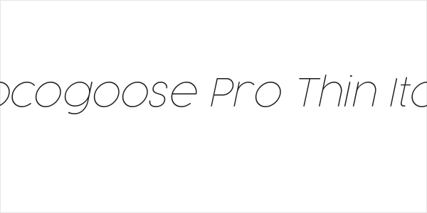 Cocogoose Pro Thin Italic Logo