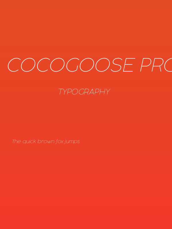 Cocogoose Pro Thin Italic Poster