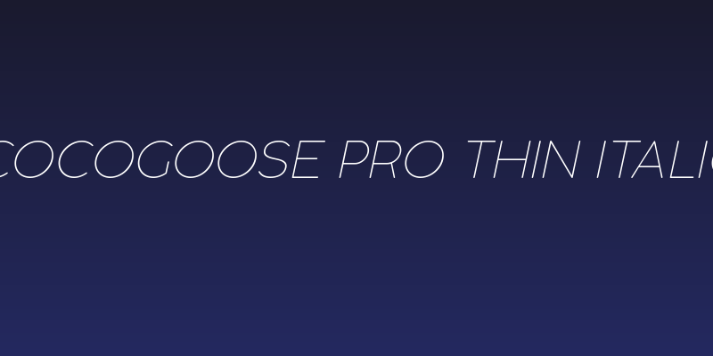 Cocogoose Pro Thin Italic Social Header