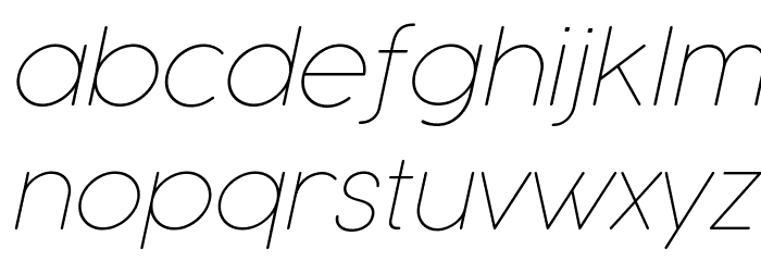 Cocogoose Pro Thin Italic Font LOWERCASE